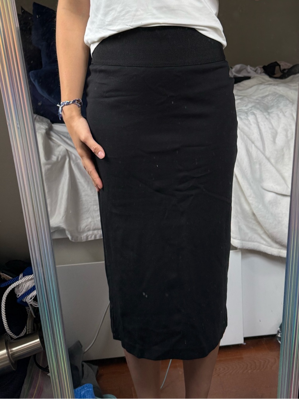 Classic Black Pencil Skirt - Sleek Midi Style